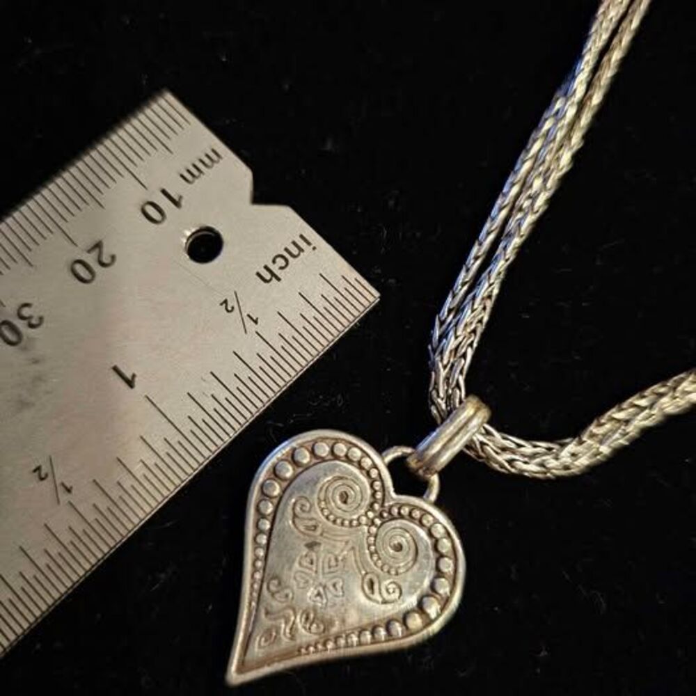 Rare triple stand Brighton 16" heart necklace